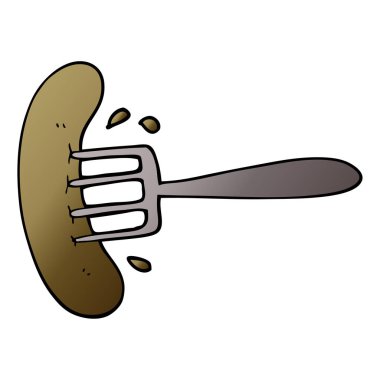 Sosisli sandviç çizgi film doodle