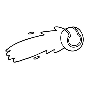 çizgi çizme çizgi film, tenis topu uçuş