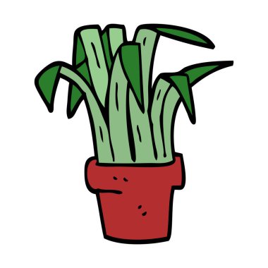 çizgi film doodle kapalı bitki