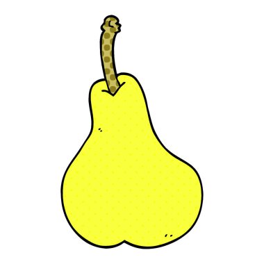 bir armut karikatür doodle