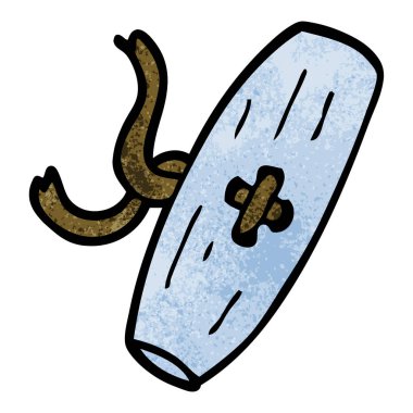 Doodle eski düğmesi illüstrasyon karikatür