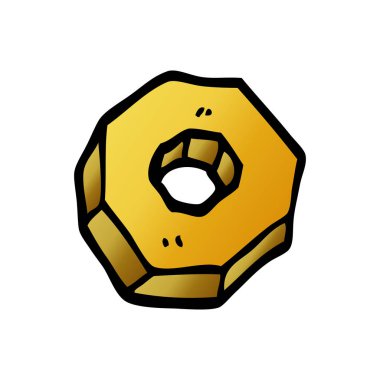 çizgi film doodle somun vektör çizim