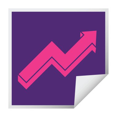 Etiket soyma performans ok grafik vektör kare