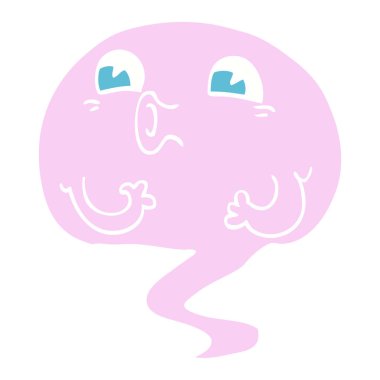 çizgi film doodle hayalet vektör çizim