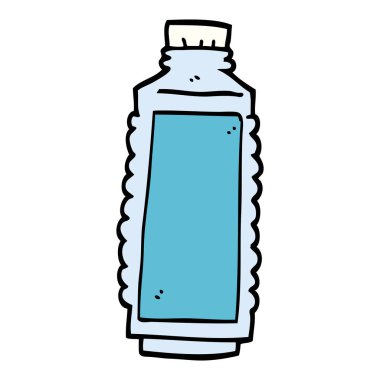 çizgi film doodle su şişesi