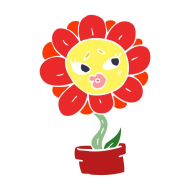 Doodle saksıyı çizgi film