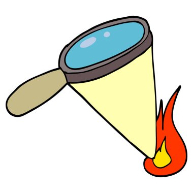 çizgi film doodle Büyüteç