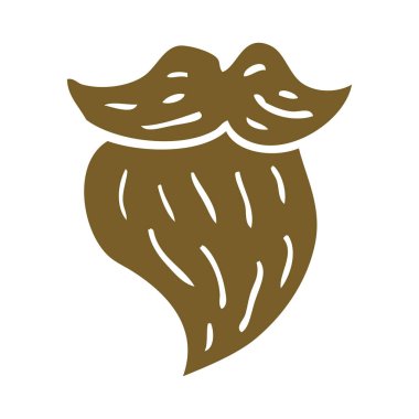 çizgi film doodle yüz kahverengi sakal mans