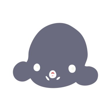 düz renk tarzı çizgi film bulut