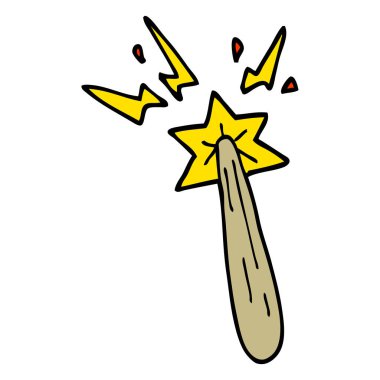 çizgi film doodle sihirli değnek