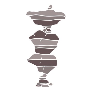 çizgi film doodle kayalar beyaz arka plan üzerinde