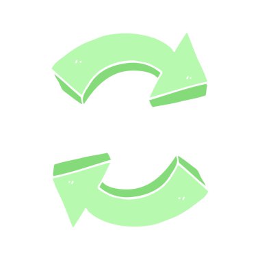 okları geri dönüşüm düz renk illüstrasyon