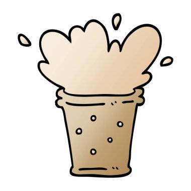 vektör degrade illüstrasyon karikatür gazlı içecek