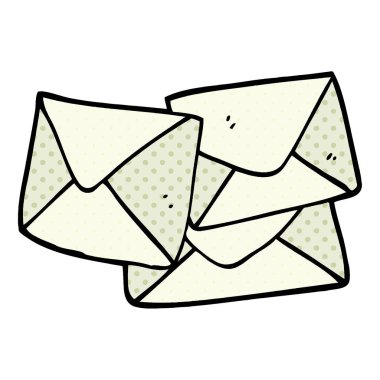 çizgi film doodle mektup vektör çizim 
