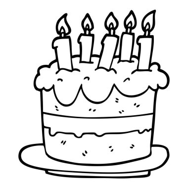 çizim karikatür Doğum günü pastası