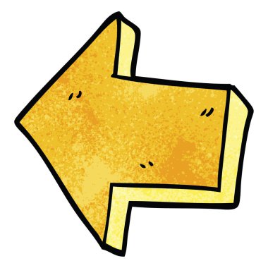 çizgi film doodle işaret eden ok