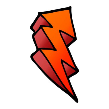 çizgi film doodle yıldırım cıvata sembolü