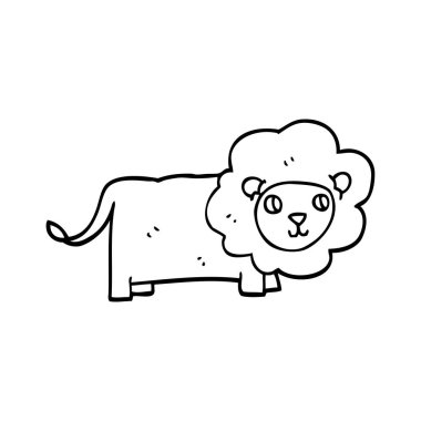 çizgi çizme çizgi film aslan