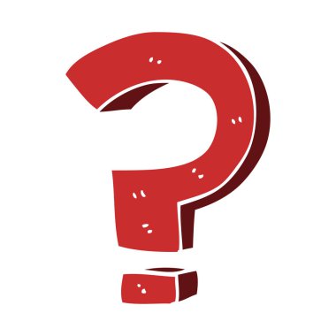 çizgi film doodle soru işareti