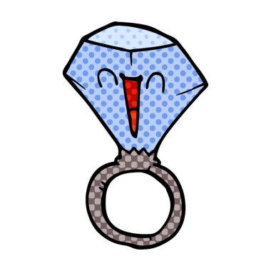 çizgi film doodle mutlu yüz yüzük