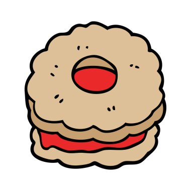 çizgi film doodle Ballı bisküvi