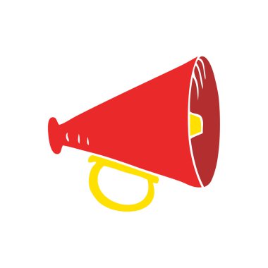 loudhailer düz renkli çizimi