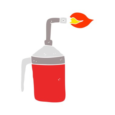 düz renk illüstrasyon darbe meşale