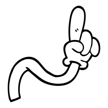 bir el hareketi çizim karikatür