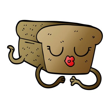 çizgi film doodle somun ekmek