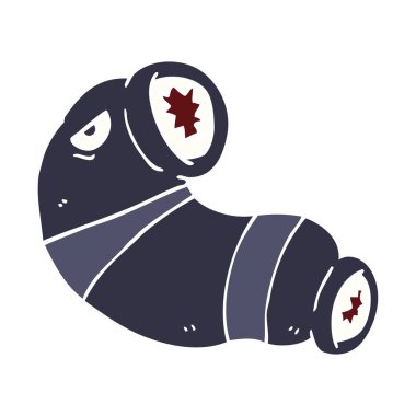 karikatür canavar sülük doodle