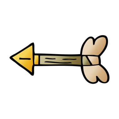 uçan karikatür doodle ok