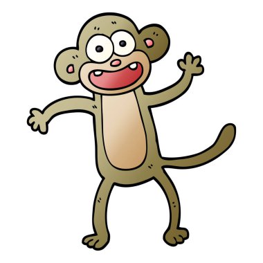 çizgi film doodle deli maymun