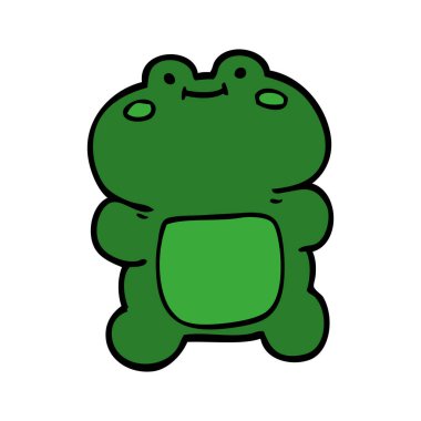 komik karikatür doodle kurbağa