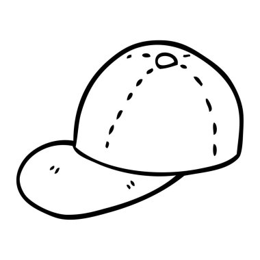 çizim karikatür beyzbol şapkası