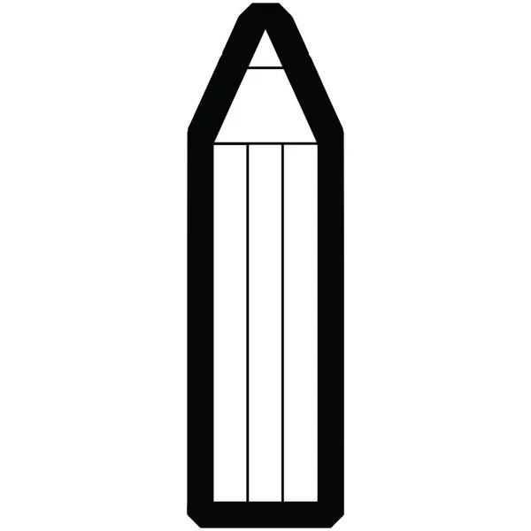 Vektor Symbol Illustration Eines Bleistifts — Stockvektor