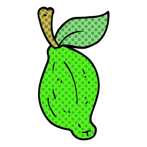 Cartoon Doodle Lime Frukt — Stock vektor