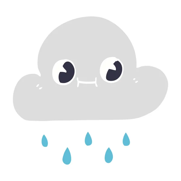 Cartoon Doodle Regen Wolk — Stockvector