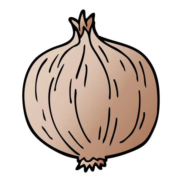 Cartoon Doodle Onion White Background — Stock Vector