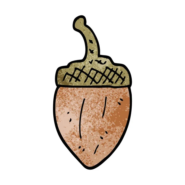 Cartoon Doodle Acorn Illustration — Stock vektor