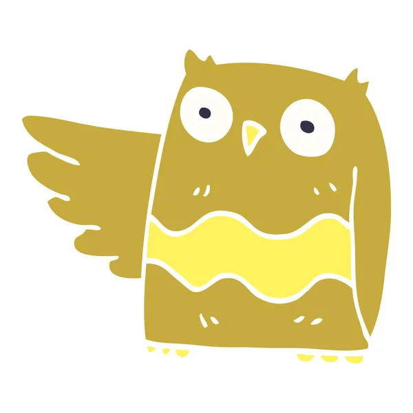 Cartoon Doodle Happy Owl — Stock vektor