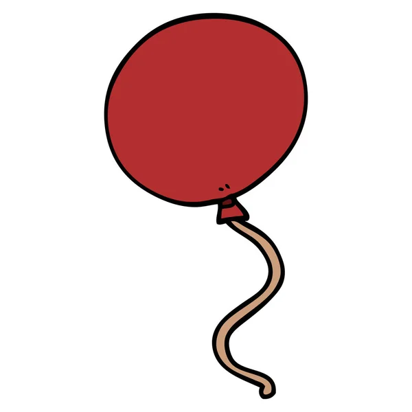 Cartoon Doodle Balloon Fundo Branco —  Vetores de Stock