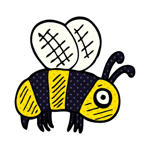 Zeichentrickkritzelbiene — Stockvektor