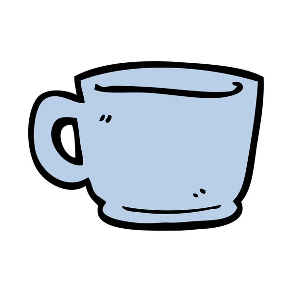Doodle Desenho Animado Uma Xícara Chá — Vetor de Stock