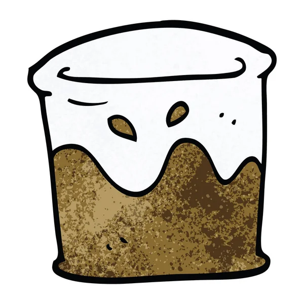 Γελοιογραφία Doodle Ποτό Στο Ποτήρι — Διανυσματικό Αρχείο