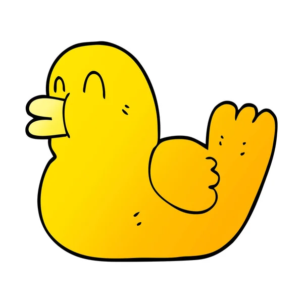 Cartoon Doodle Rubber Duck — Stock Vector