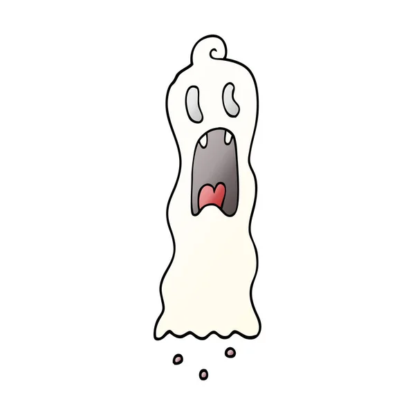 Fumetto Doodle Spettrale Fantasma — Vettoriale Stock