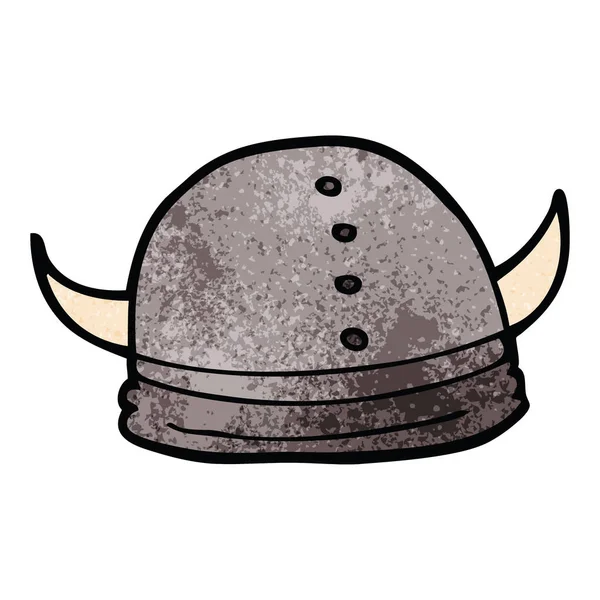 Cartoon Doodle Viking Hjälm — Stock vektor