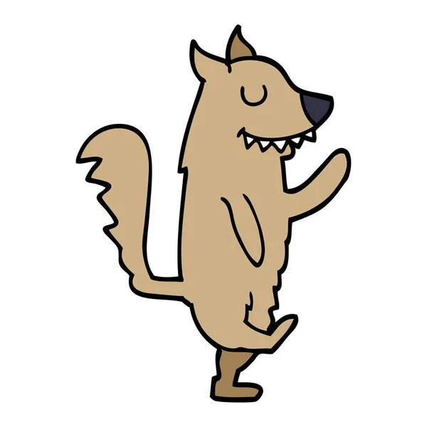 Cartoon Doodle Dansende Hond — Stockvector