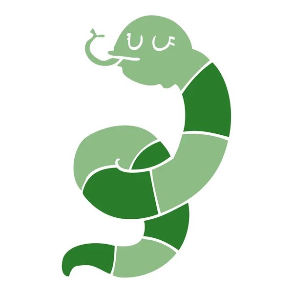 Kreskówka Doodle Wąż Spiralny — Wektor stockowy