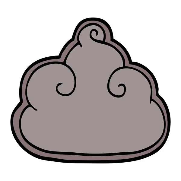 Cartoon Doodle Storm Cloud — Stock vektor